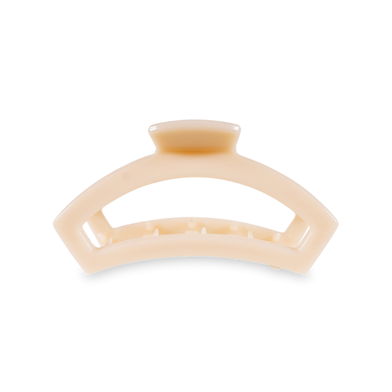 Open Medium Hair Clip Almond Beige