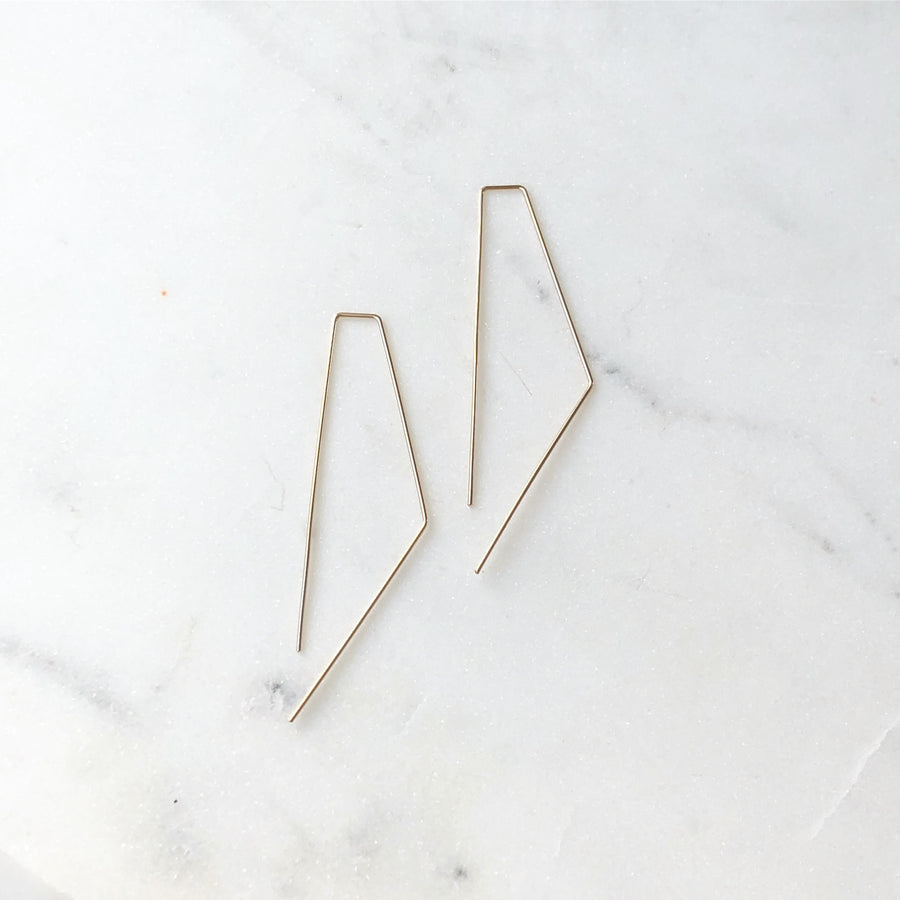 Bent Slides Earrings 14k Gold Fill