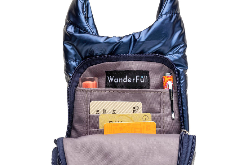 HydroBag Crossbody Navy Blue | Navy Silver Stripe