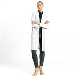 Texture Stripe Front Pockets Long Cardi Sand