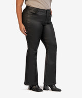 Ana Coated High Rise Flare Pant Black