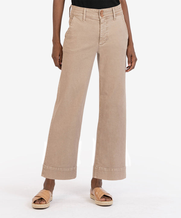 Charlotte Wide Leg Crop Pants Stone
