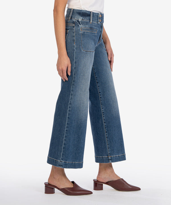 Meg High Rise Patch Pocket Side Button Jeans Nicety