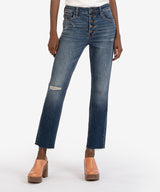 Rachael Hi Rise Mom Button Fly Closer