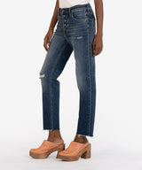 Rachael Hi Rise Mom Button Fly Closer