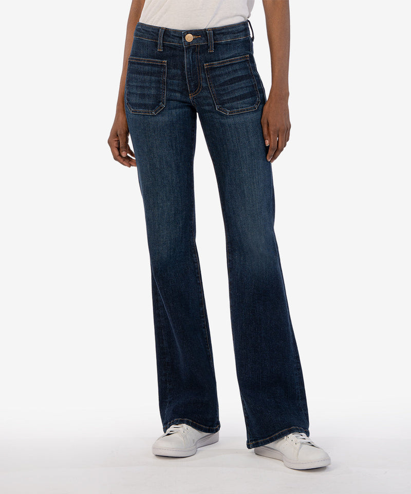 Ana Patch Pocket Flare Jeans Profuse