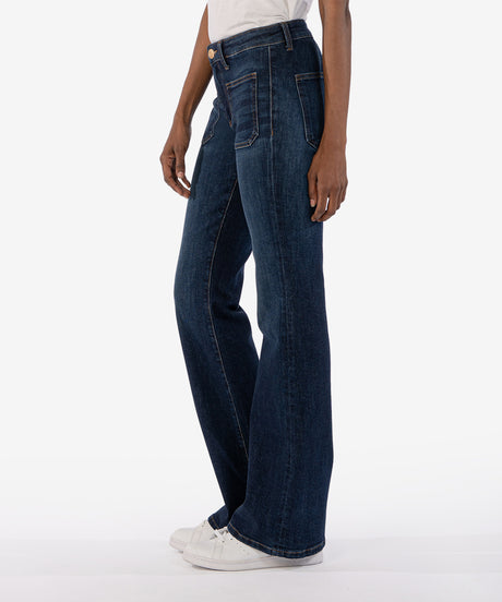 Ana Patch Pocket Flare Jeans Profuse