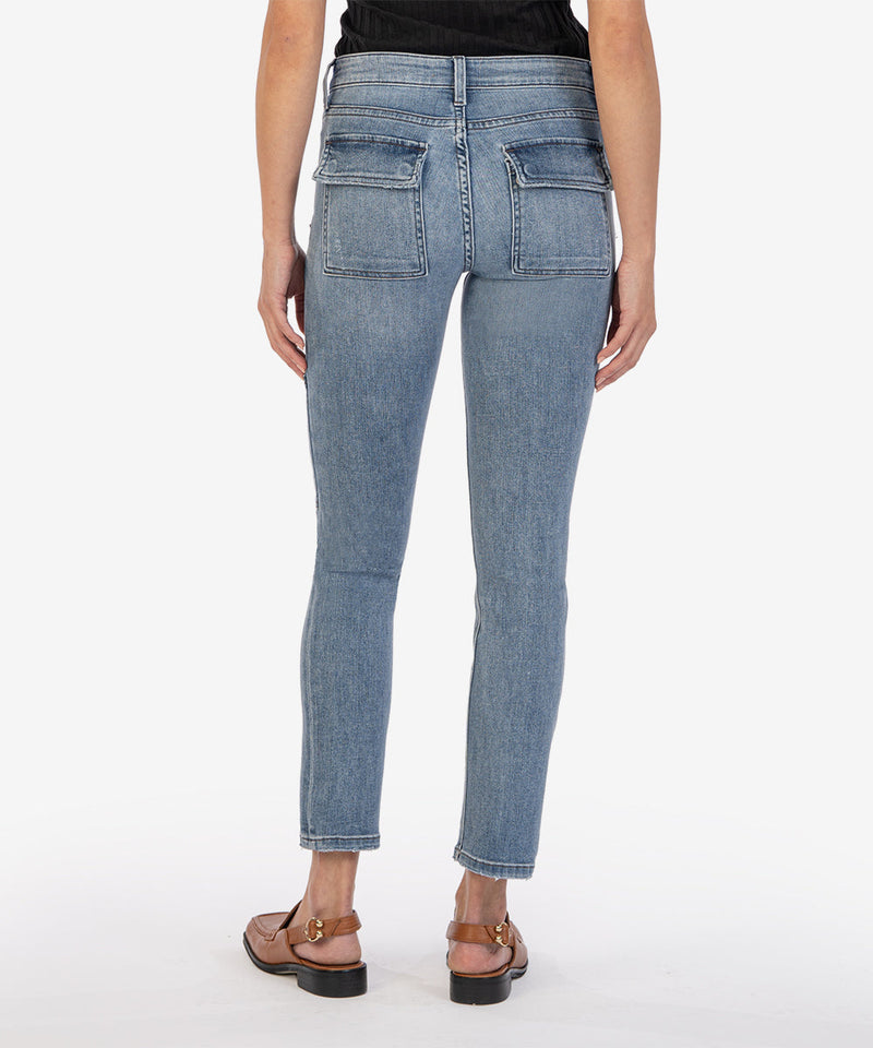 Reese Pork Chop Pocket Ankle Straight Jeans Character