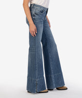 Goldie Mid Rise Super Flare Wide Hem Jeans Continued