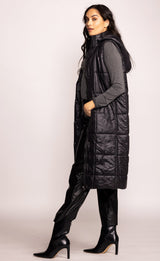 Larisa Long Vest Black