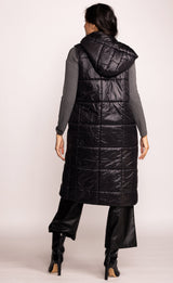 Larisa Long Vest Black