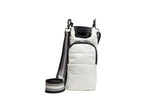 HydroBag Crossbody White Glossy | Black Grey Stripe