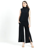 Mock Neck Basic Tank Black