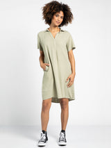 Lindsey Polo Shirt Dress Sage