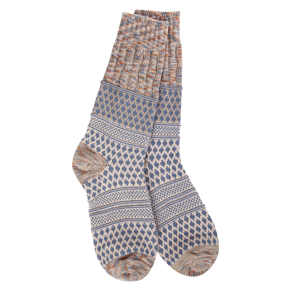 Weekend Gallery Textured Crew Sock Portobello Multi