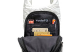 HydroBag Crossbody White Glossy | Black Grey Stripe