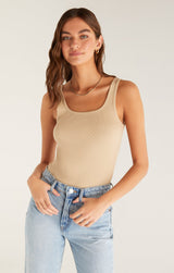 Audrey Rib Tank Warm Sands