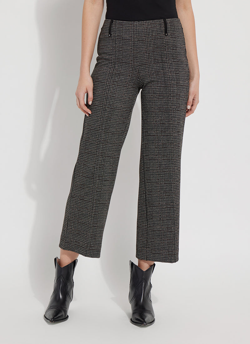 Livia Wide Leg Crop Pant Avenue Plaid