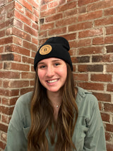 Broadway Leather Patch Beanie