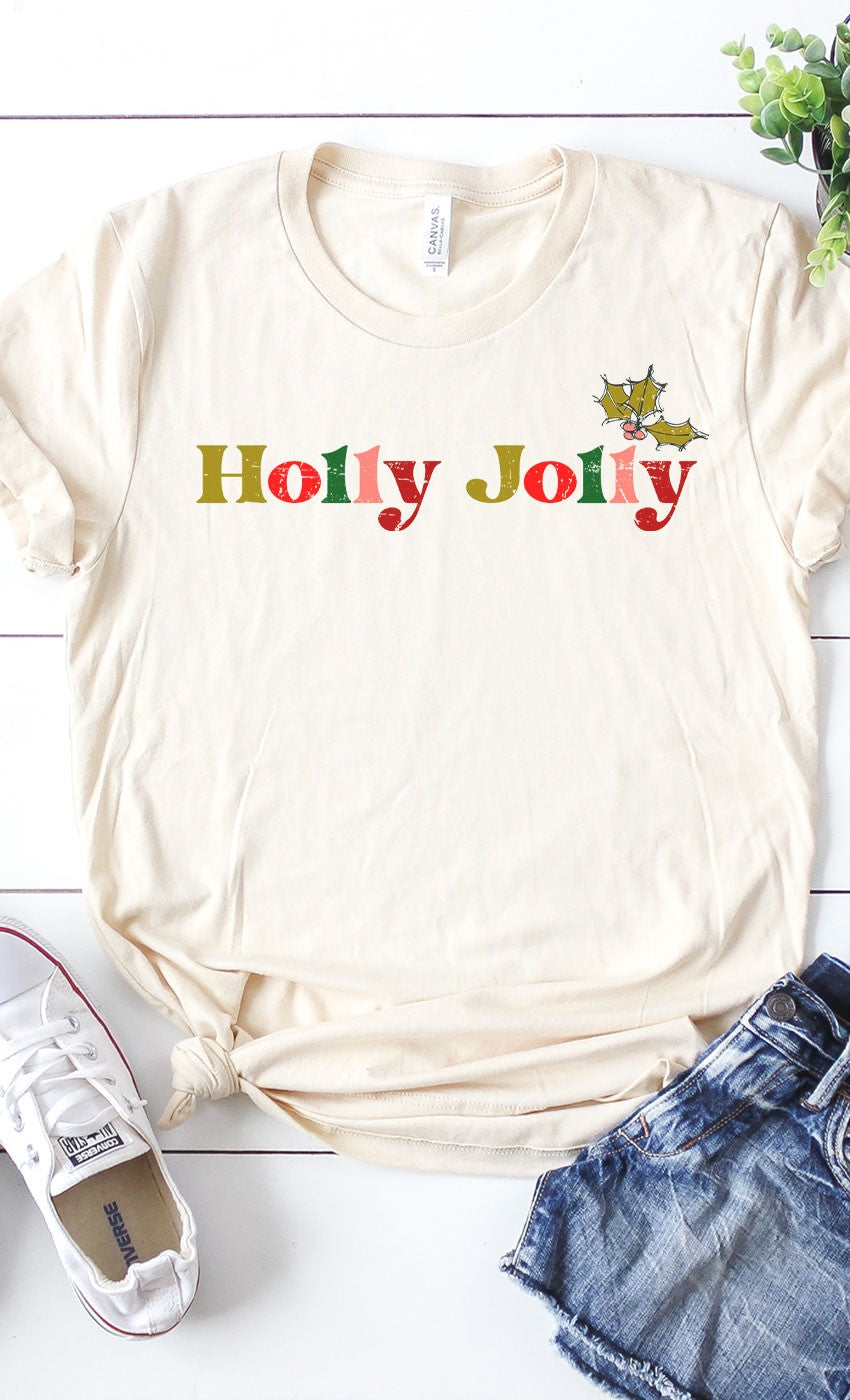 Holly Jolly Mistletoe Tee Cream