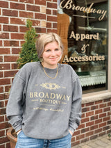 Broadway Cord Oversize Pullover Charcoal
