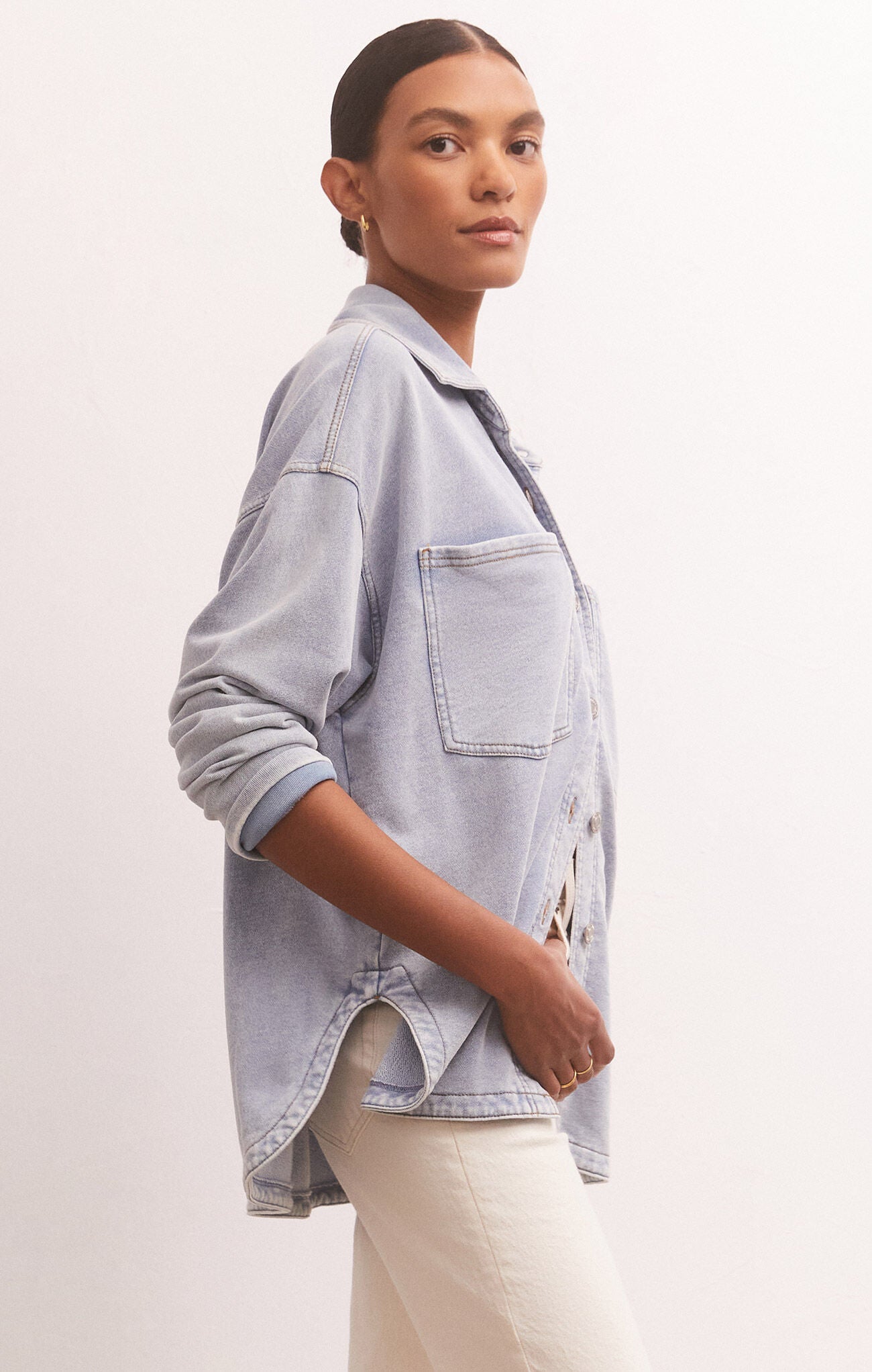 All Day Knit Denim Jacket Washed Indigo