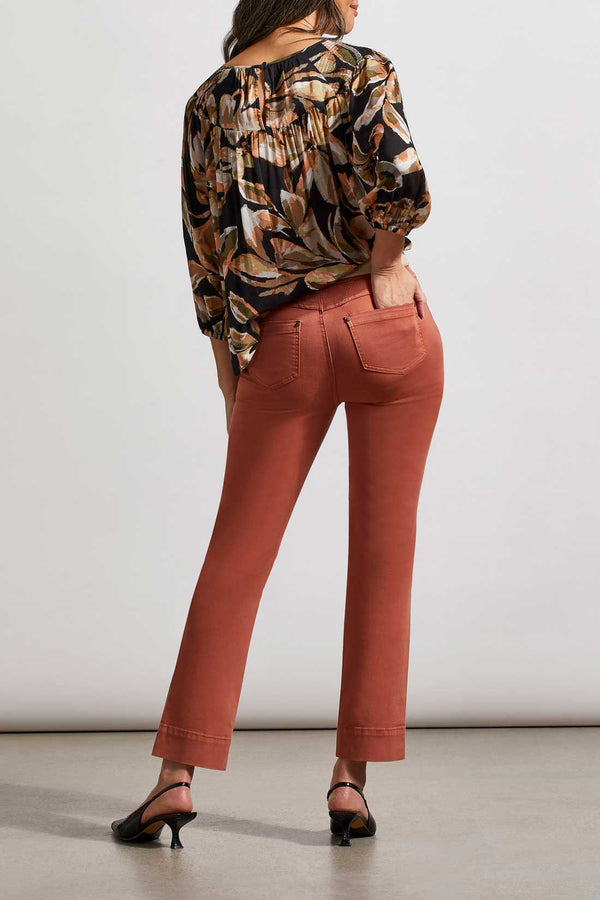 5 Pocket Wide Hem Pull On Pants Copper