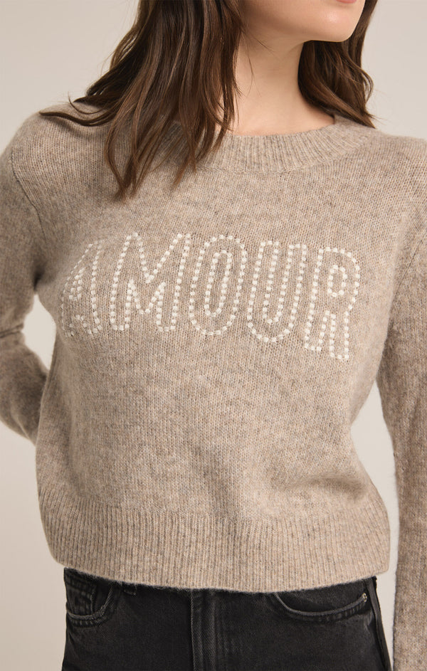 Amour Milan Sweater Heather Taupe