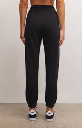 Slim Quilted Jogger Black