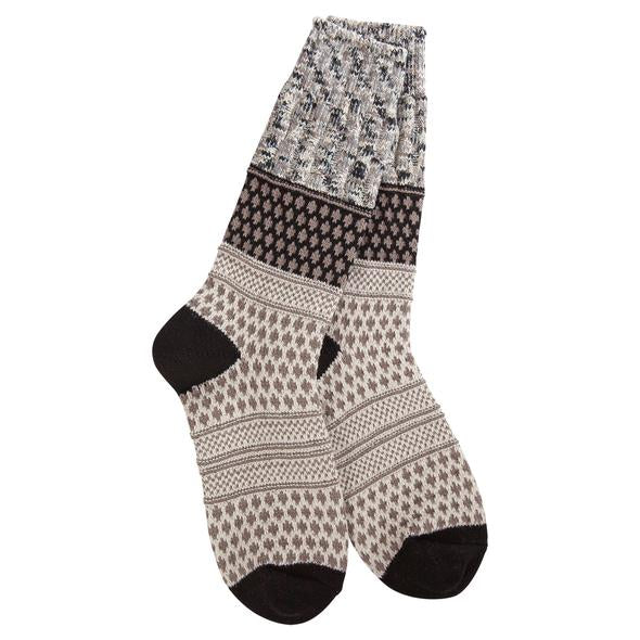 Weekend Gallery Textured Crew Sock Oatmeal Confetti