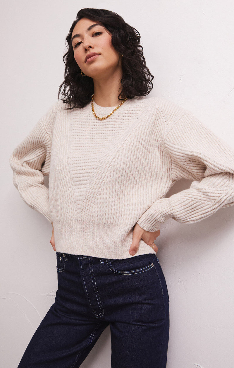 Alaska Rib Sweater Light Oatmeal