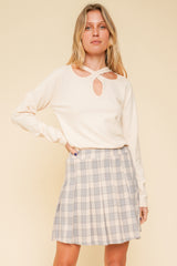 Cut Out Neck Detail Sweater Ivory
