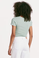Bria Sweetheart Ribbed Top Sagebrush