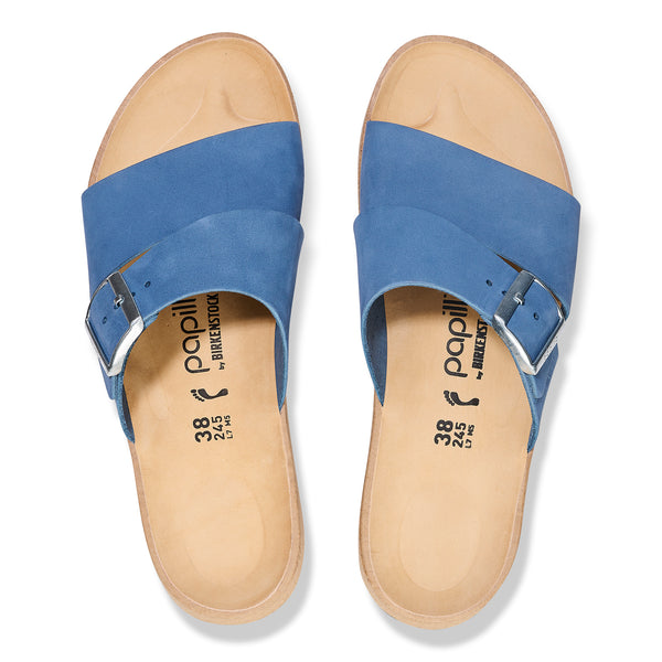 Almina Nubuck Suede Sandals Elemental Blue