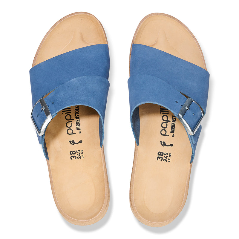 Almina Nubuck Suede Sandals Elemental Blue