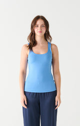 Square Neck Fitted Tank Ocean
