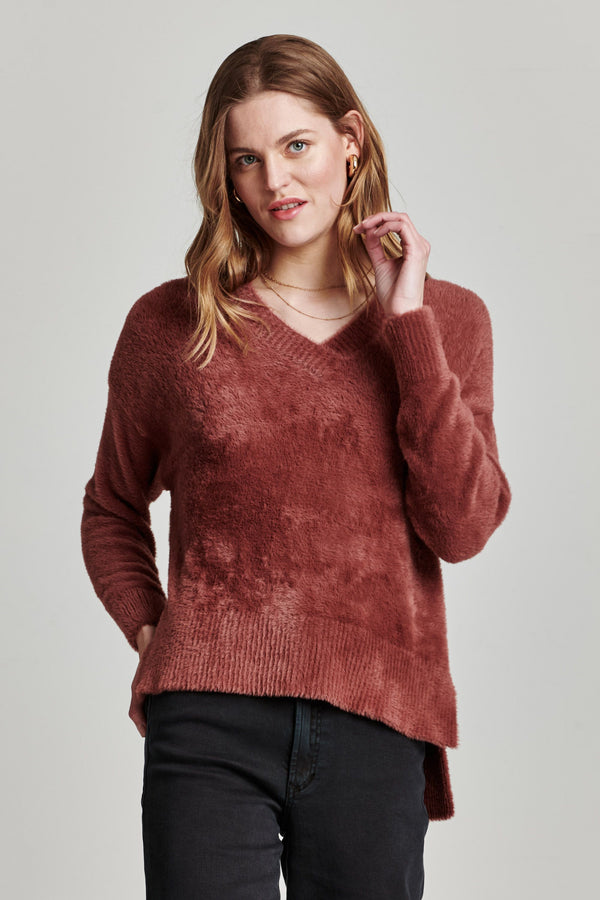 Margarita Fuzzy Step Hem Sweater Allspice
