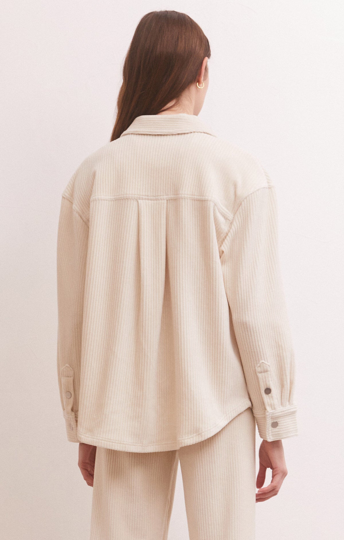 Union Knit Cord Jacket Adobe White