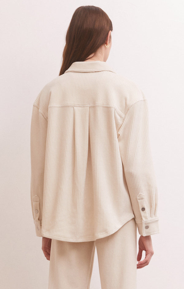 Union Knit Cord Jacket Adobe White