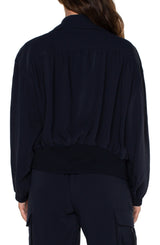 Zip Up Dolman Jacket Lunar Blue