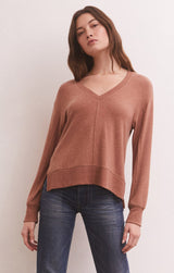 Wilder Cloud Vneck Long Sleeve Top Penny