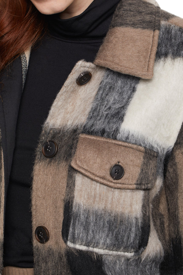 Wool Cozy Pocket Shacket Camel