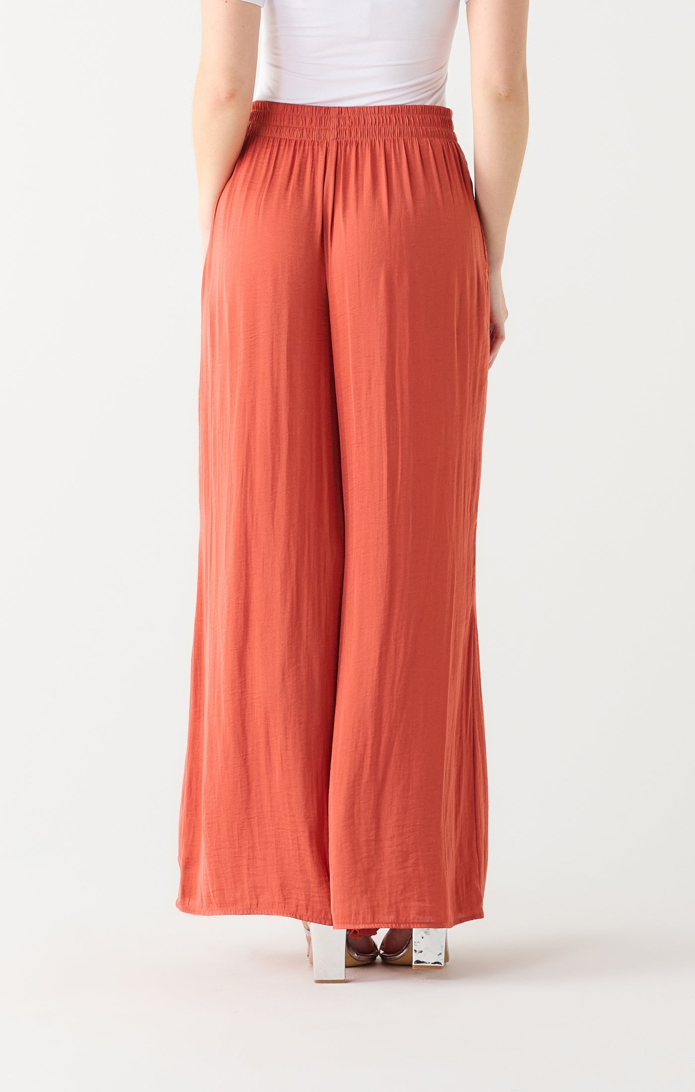 High Waist Flowy Wide Leg Pants Copper
