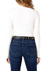 Mock Neck Long Sleeve Tee Snow