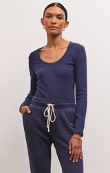 Sirena Rib Long Sleeve Shirt Inca