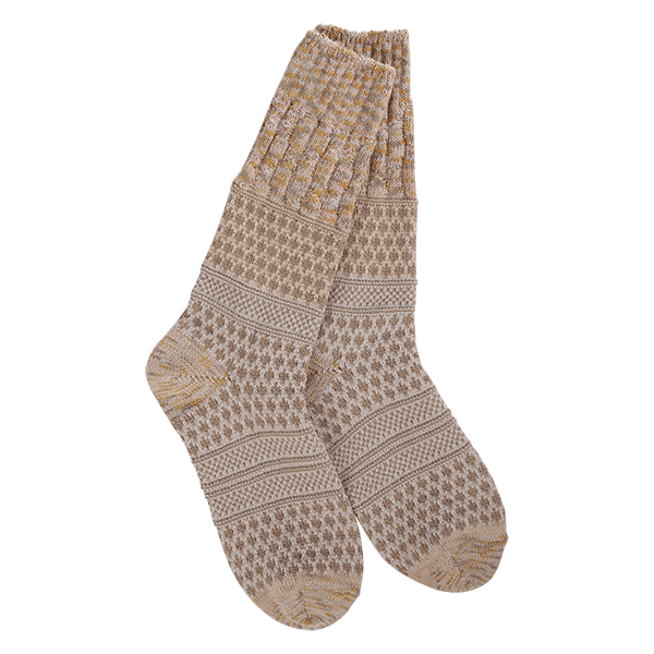 Weekend Gallery Textured Crew Sock Rose Multi