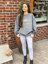 Broadway Cord Oversize Pullover Charcoal