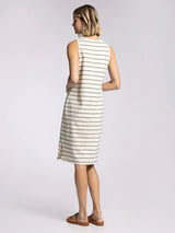 Kendari Tank Dress Ivory Grey Stripe