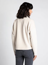 Beezie Quarter Zip Pullover Heathered White Swan