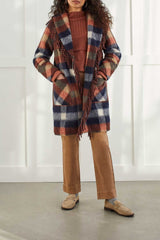 Fringe Detail Lined Jacket Sapphire